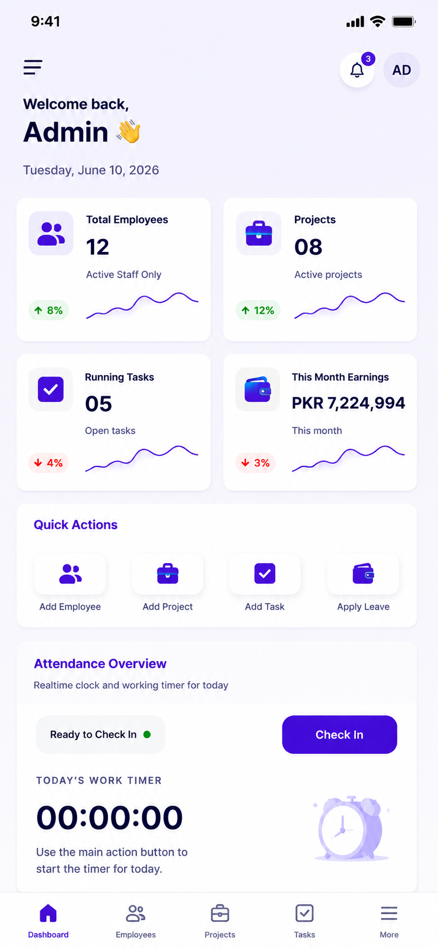 Smart Business Management Portal on mobile